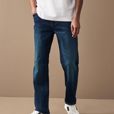 BLU84249 Blue Straight Fit Motionflex Jeans