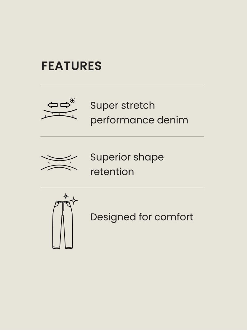 BLU84249 Blue Straight Fit Motionflex Jeans - Image 4
