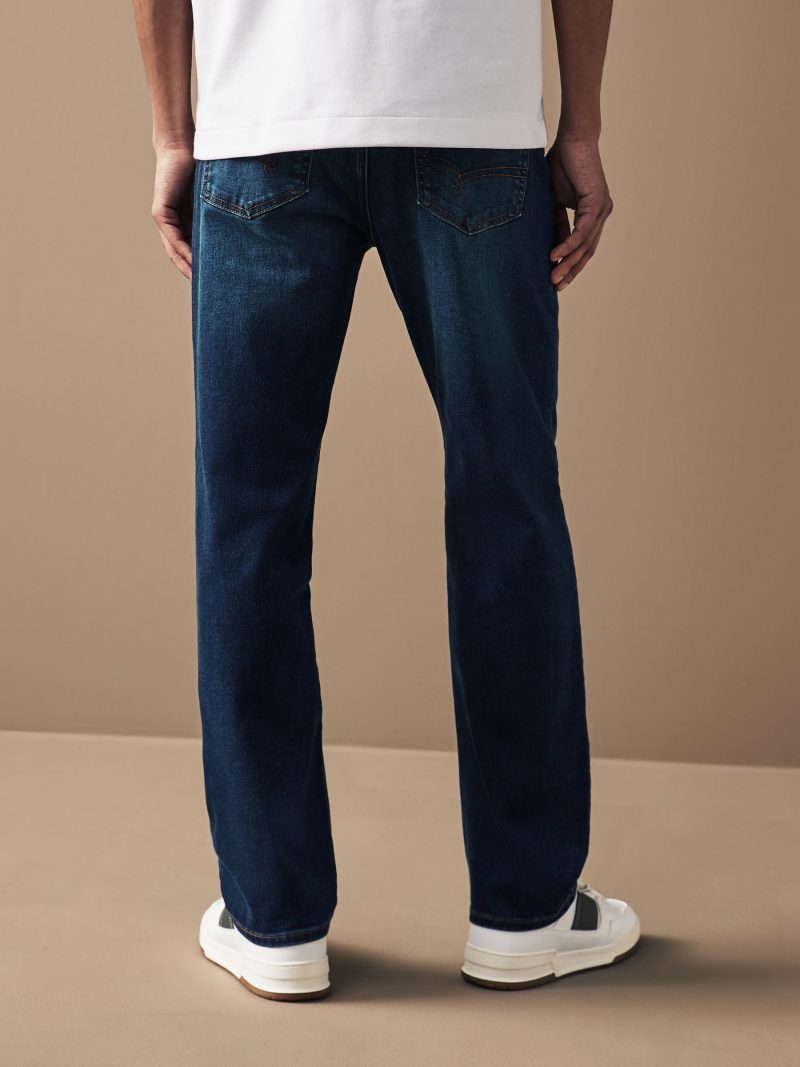 BLU84249 Blue Straight Fit Motionflex Jeans - Image 5