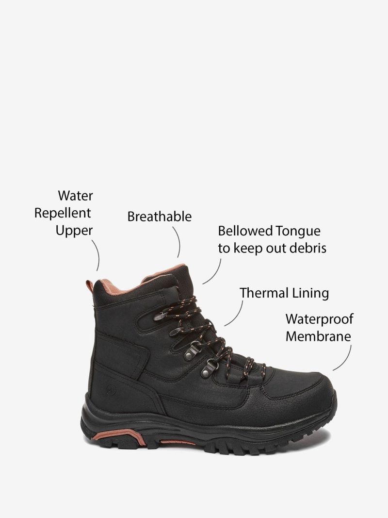 BLU84277 Black Next Active Sports Performance Waterproof Walking Boots - Image 5