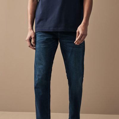 BLU84252 Blue Mid Indigo Slim Fit Motionflex Jeans