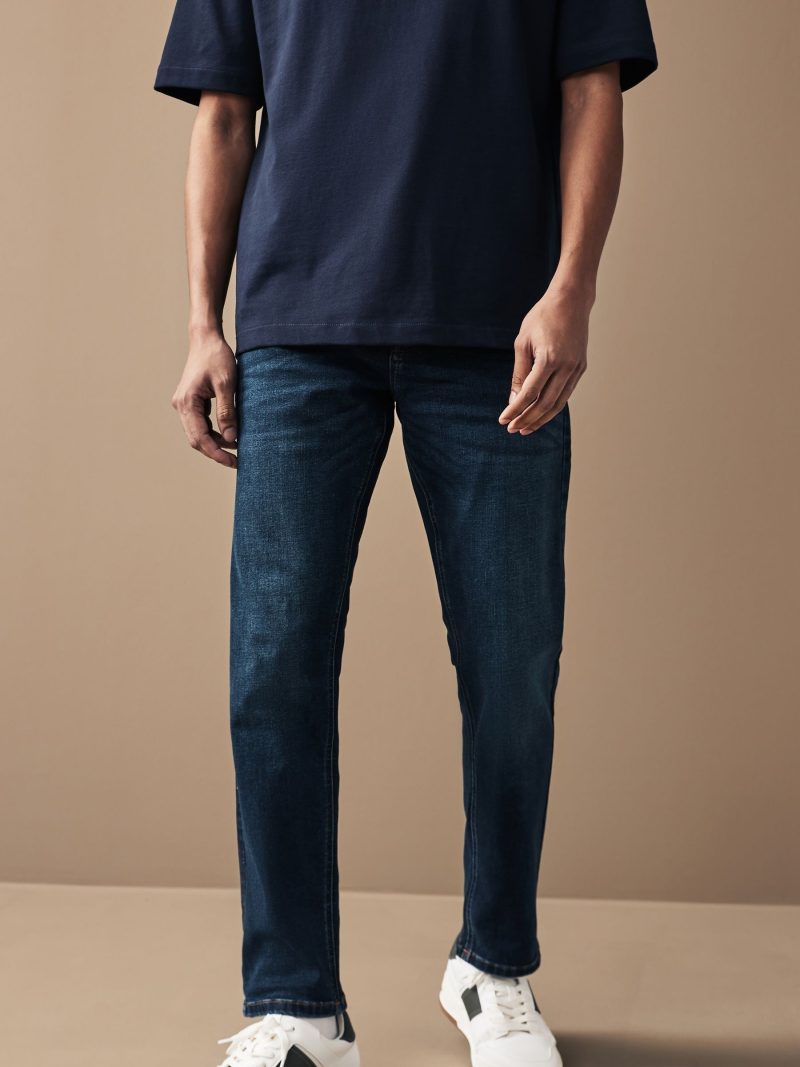 BLU84252 Blue Mid Indigo Slim Fit Motionflex Jeans