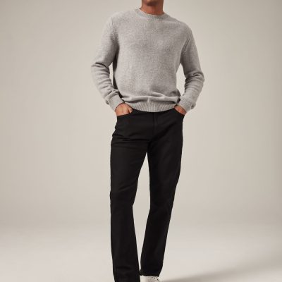 BLU84260 Black Solid Slim  Colour Classic Stretch Jeans