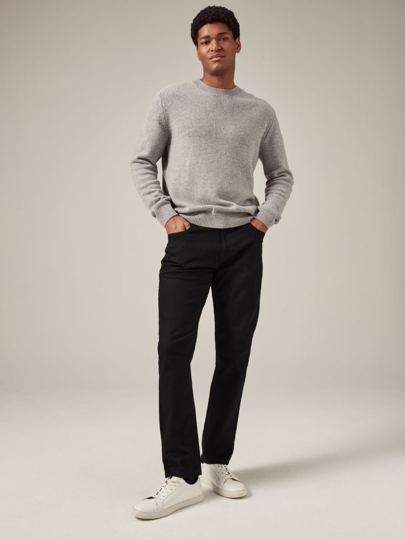 BLU84260 Black Solid Slim  Colour Classic Stretch Jeans