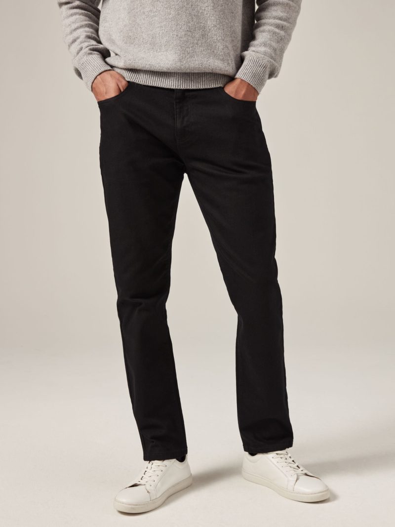 BLU84260 Black Solid Slim  Colour Classic Stretch Jeans - Image 3
