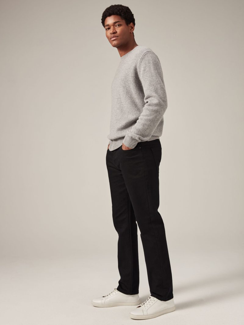 BLU84260 Black Solid Slim  Colour Classic Stretch Jeans - Image 5