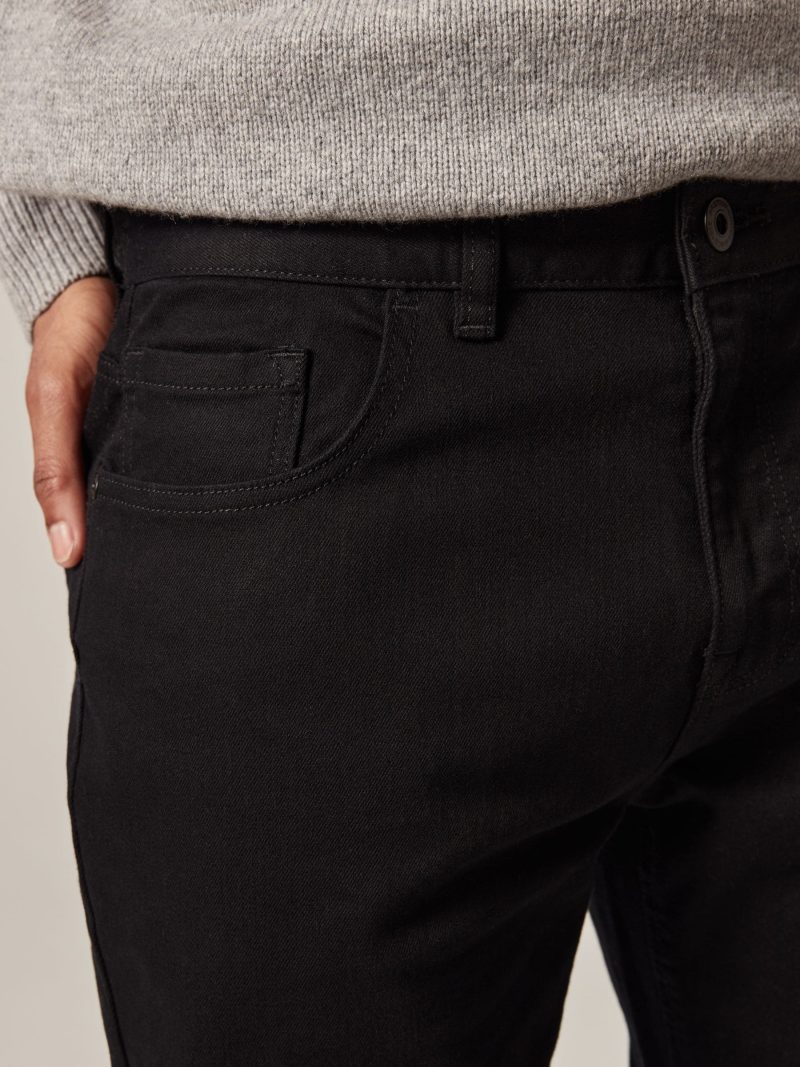 BLU84260 Black Solid Slim  Colour Classic Stretch Jeans - Image 6