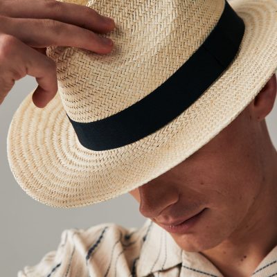 BLU84234 White Straw Panama Hat