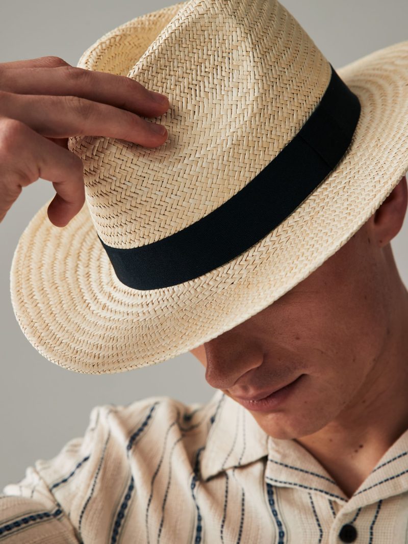 BLU84234 White Straw Panama Hat