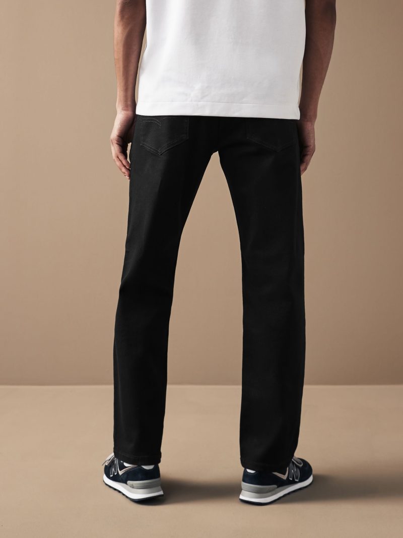 BLU84250 Black Straight Fit Motionflex Jeans - Image 5