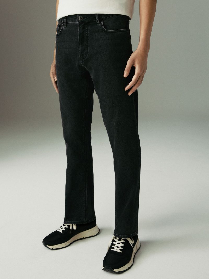 BLU84255 Washed Black Slim Fit Comfort Stretch Jeans