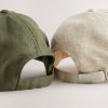 BLU84236 Green/Ecru Linen Cap 2 Pack - Image 6