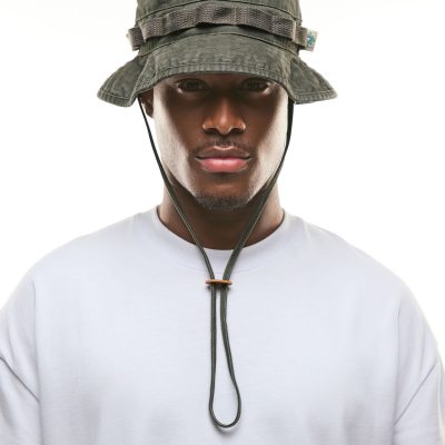 BLU84239 Khaki Green Boonie 100% Cotton Hat