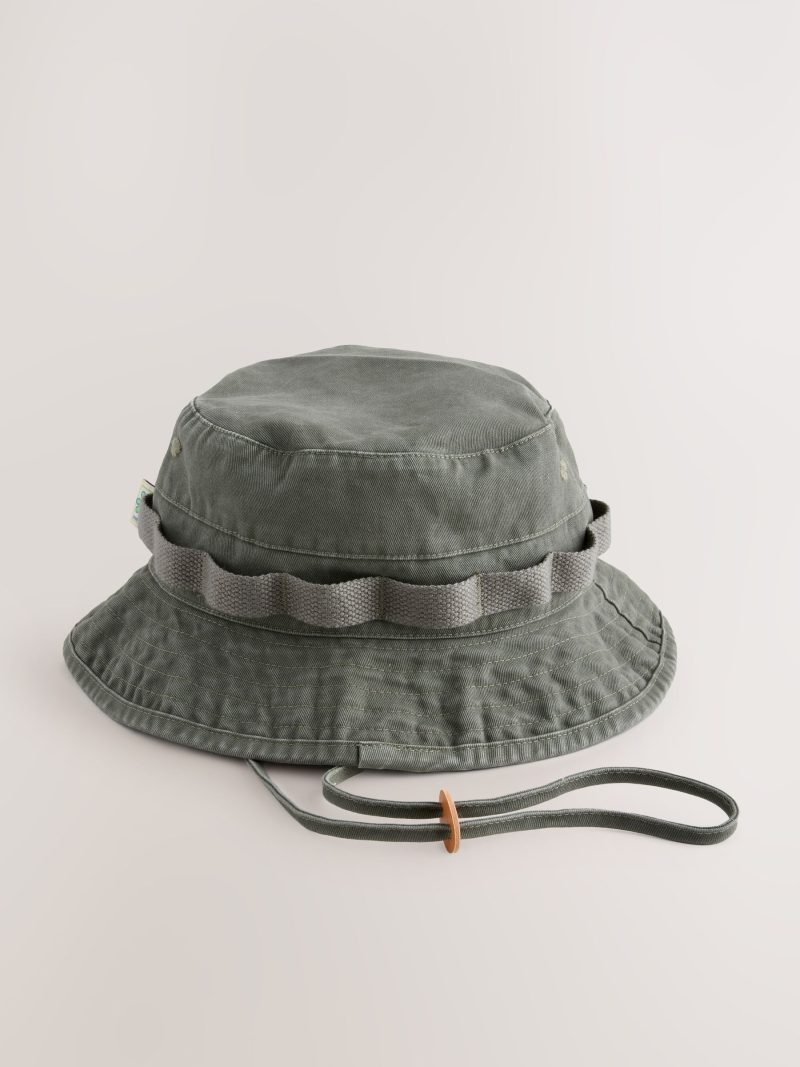 BLU84239 Khaki Green Boonie 100% Cotton Hat - Image 2