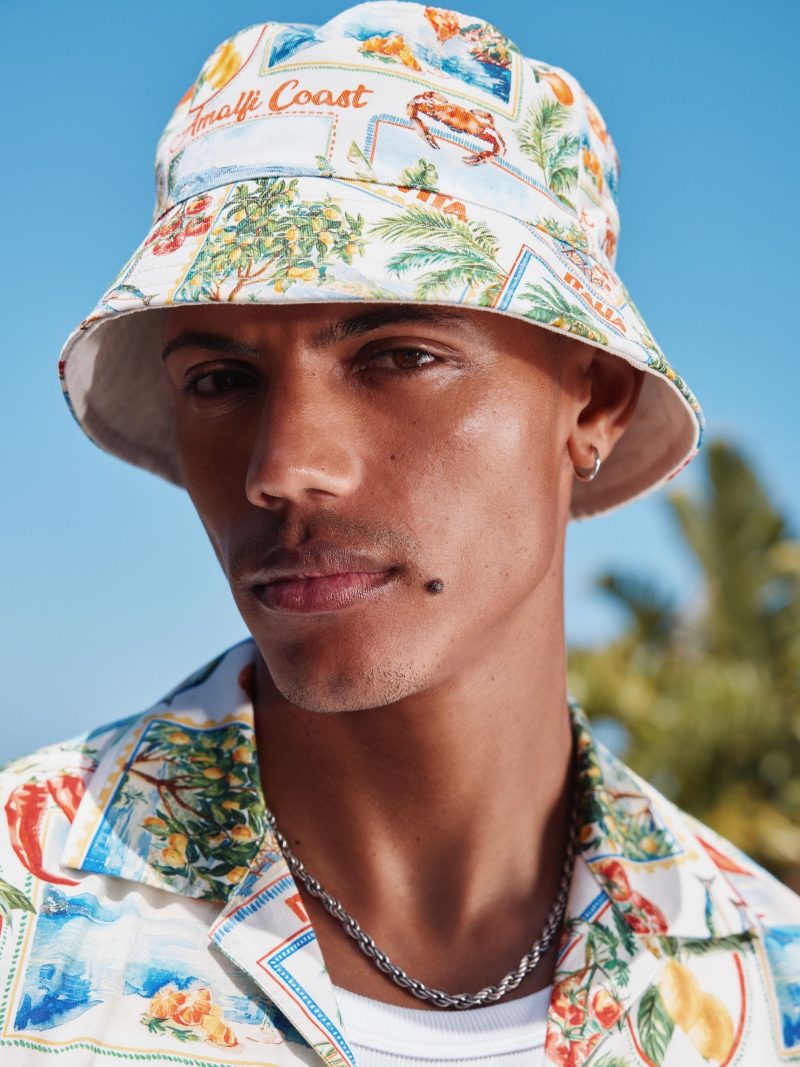 BLU84246 Multi Reversible Vacation Print 100% Cotton Bucket Hat - Image 2