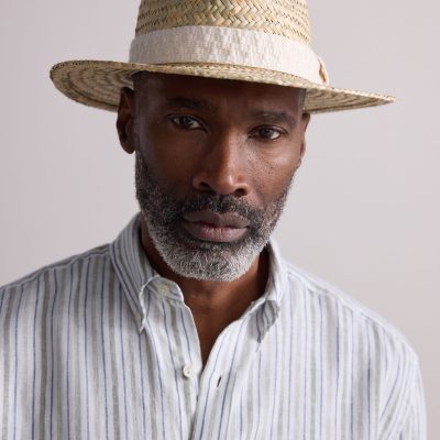 BLU84235 Natural Signature Seagrass Panama Style Hat