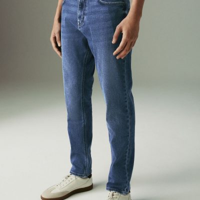 BLU84261 Blue Mid Slim Fit Motionflex Jeans