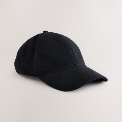 BLU84240 Black Linen Cap