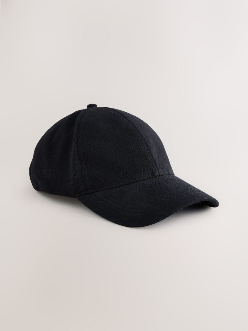 BLU84240 Black Linen Cap
