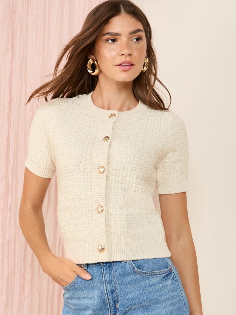 BLU84295 Short Sleeve Cardigan - Image 3