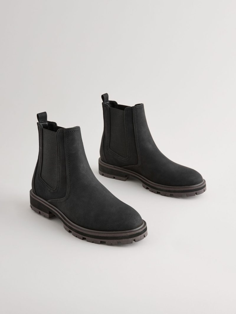 BLU84280 Black Standard/Wide Chelsea Boots - Image 4