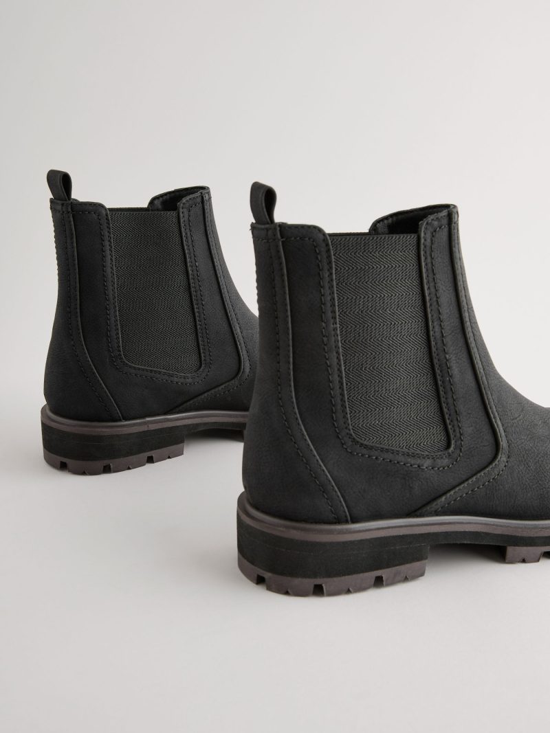 BLU84280 Black Standard/Wide Chelsea Boots - Image 5