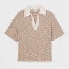 BLU84297 Neutral Sam Cotton-Blend Knit Polo Shirt - Image 2