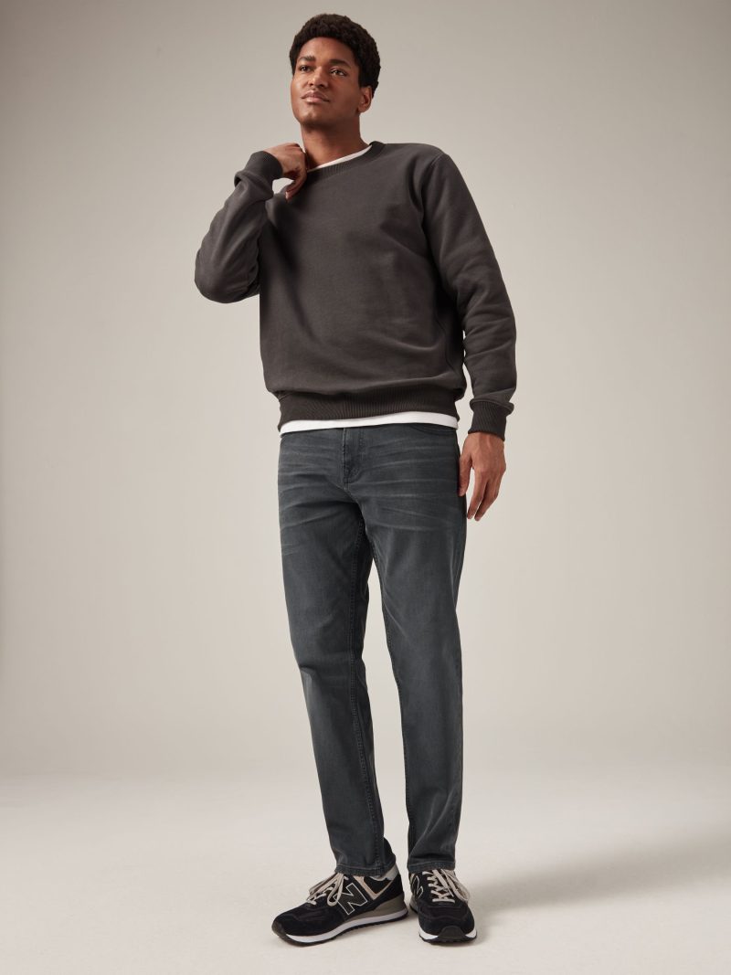BLU84251 Grey Charcoal Single Slim Fit Classic Stretch Jeans - Image 2